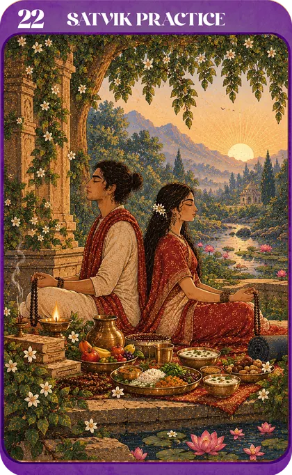 Satvik Practice — Eka Katha oracle card 22