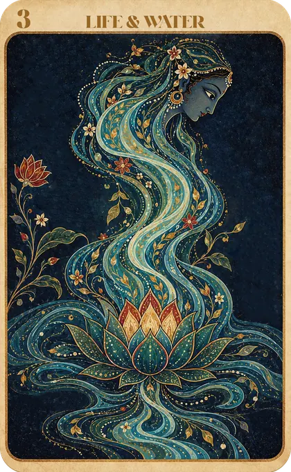 Life & Water — Eka Katha oracle card 3