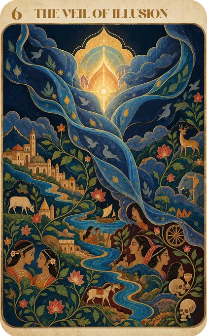 The Veil of Illusion — Eka Katha oracle card 6